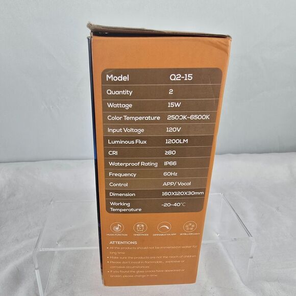 ToolAnt Omi Brite Smart LED Floodlight 2 Pack WiFi Model Q2-15 NIB - Picture 4 of 9